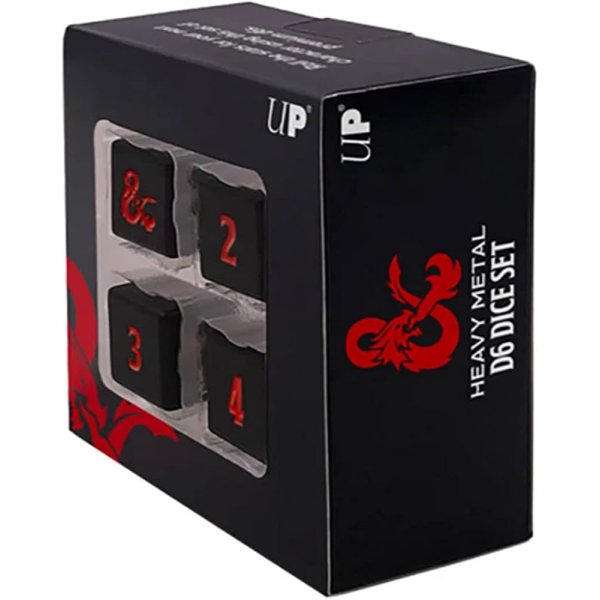 Heavy Metal D6 4x Dice Set for Dungeons &amp; Dragons von Ultra Pro