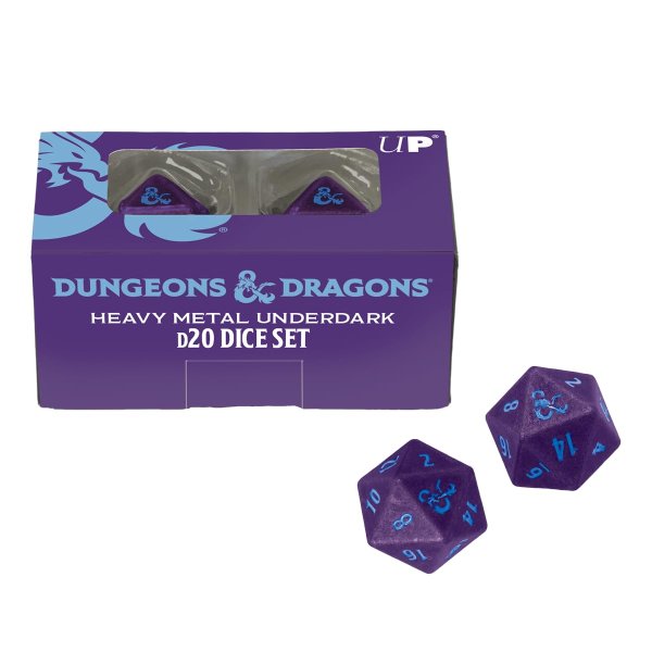 Phandelver Campaign 2D20 Heavy Metal Dice &quot;Royal Purple and Sky Blue&quot; von Ultra Pro