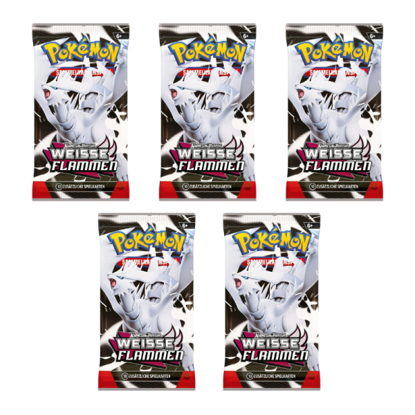 Karmesin &amp; Purpur Wei&szlig;e Flammen 5x Booster (deutsch)