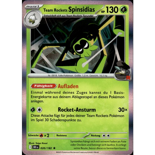 Team Rockets Spinsidias 020/182 Holo