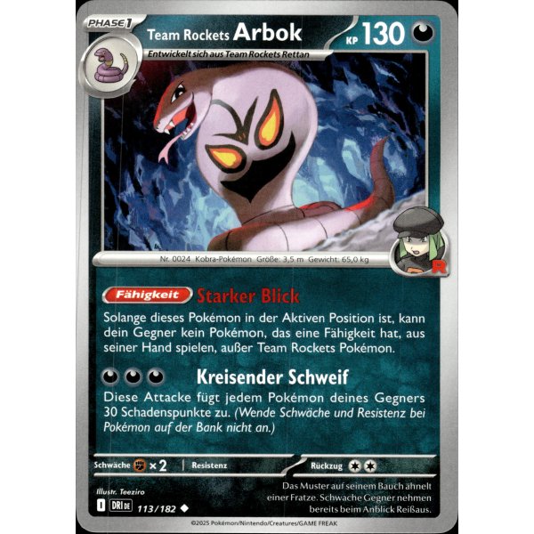 Team Rockets Arbok 113/182