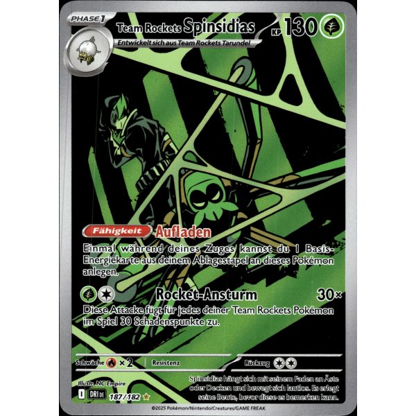 Team Rockets Spinsidias 187/182 Illustration Rare