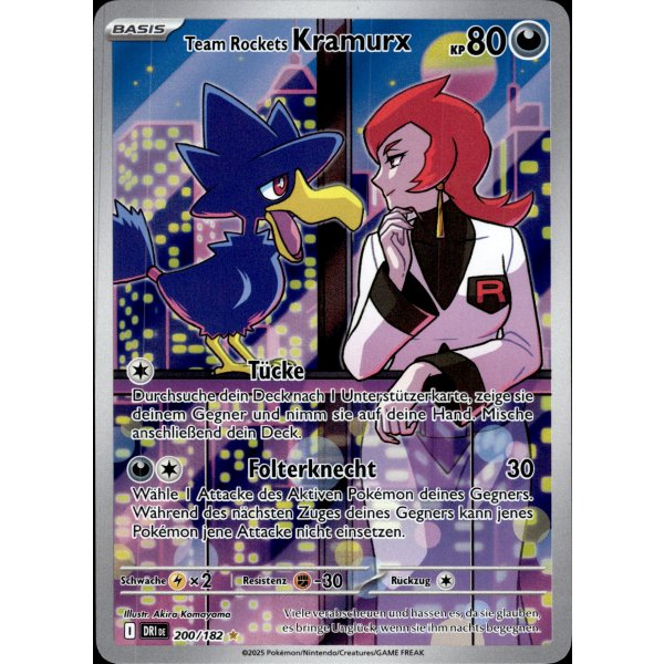 Team Rockets Kramurx 200/182 Illustration Rare