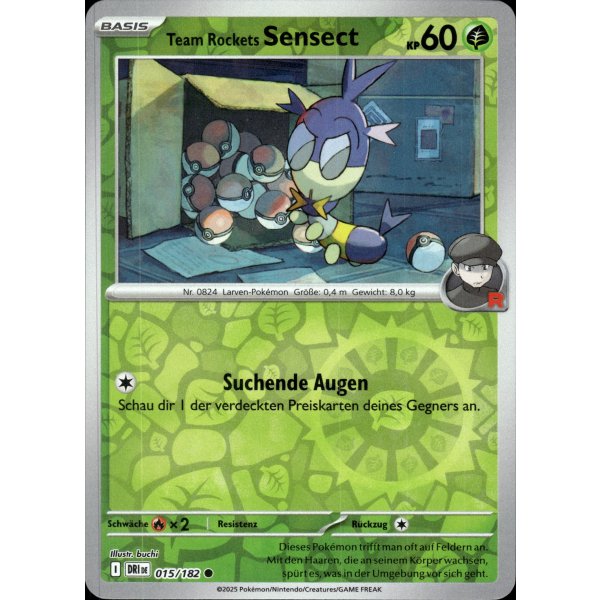 Team Rockets Sensect 015/182 REVERSE HOLO