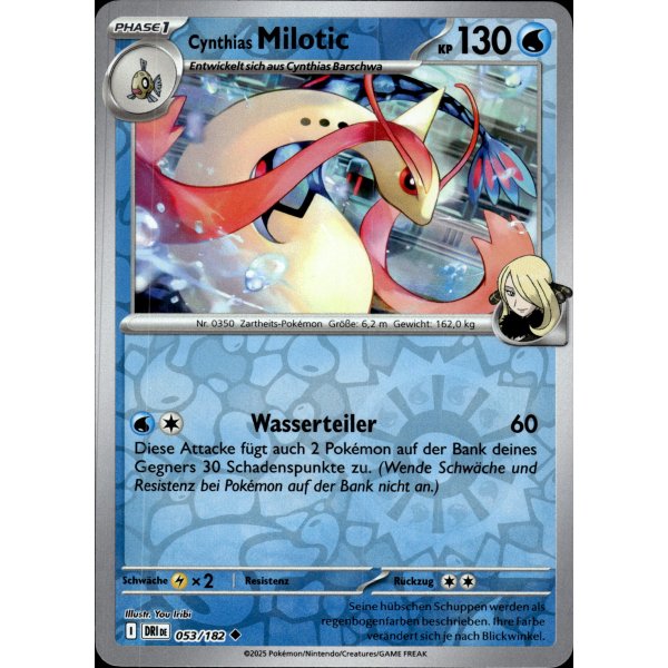 Cynthias Milotic 053/182 REVERSE HOLO