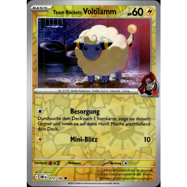 Team Rockets Voltilamm 072/182 REVERSE HOLO