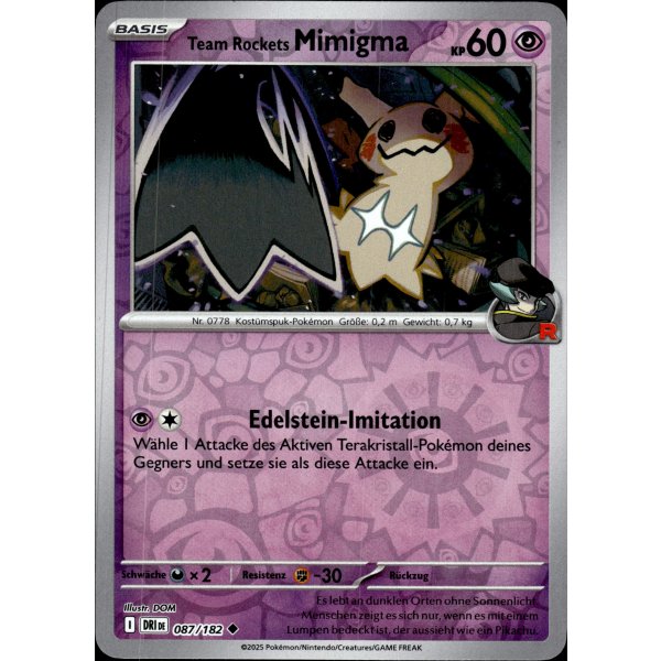 Team Rockets Mimigma 087/182 REVERSE HOLO