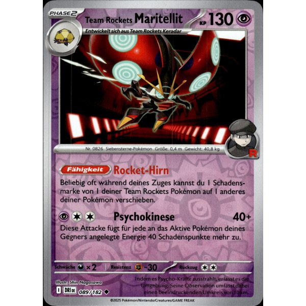 Team Rockets Maritellit 089/182 REVERSE HOLO