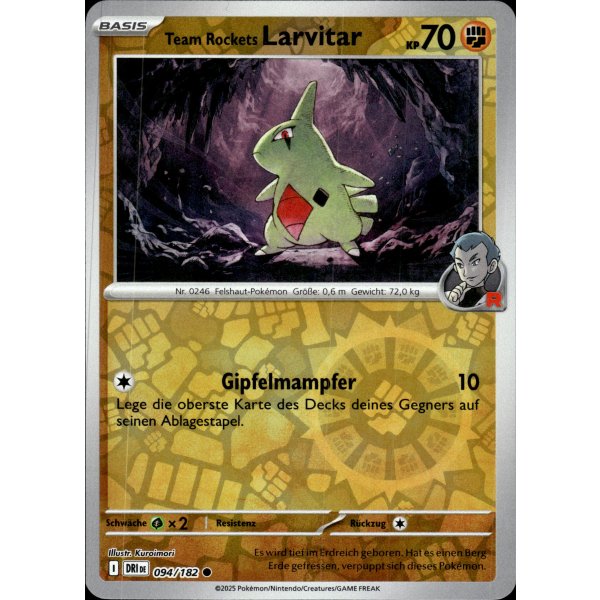 Team Rockets Larvitar 094/182 REVERSE HOLO