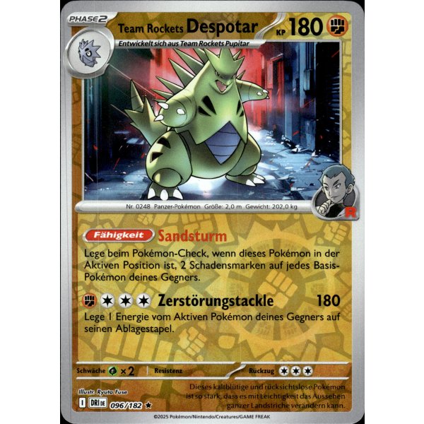 Team Rockets Despotar 096/182 Holo REVERSE HOLO