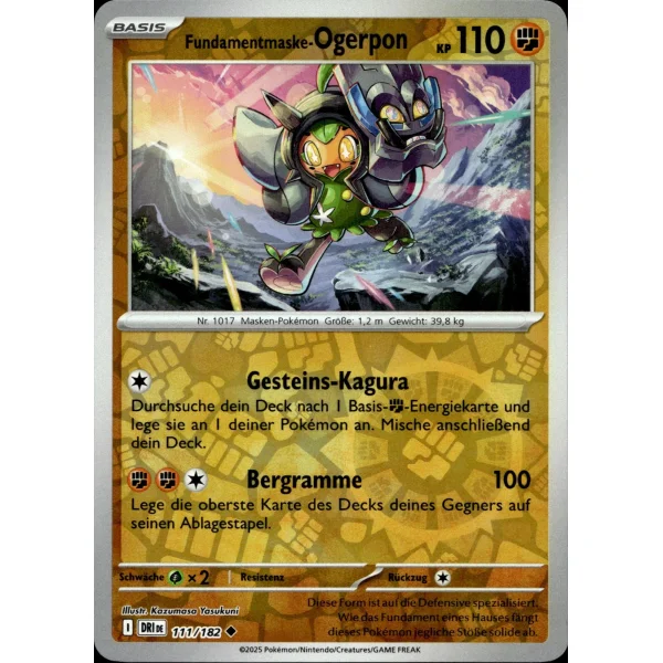 Fundamentmaske-Ogerpon 111/182 REVERSE HOLO