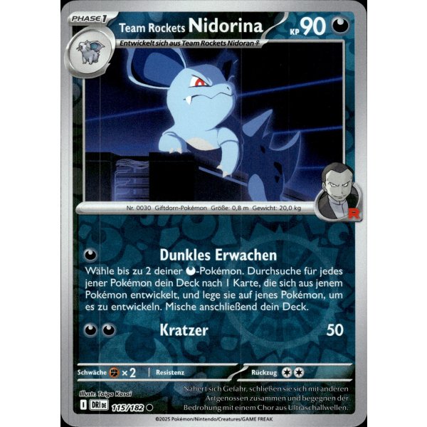 Team Rockets Nidorina 115/182 REVERSE HOLO