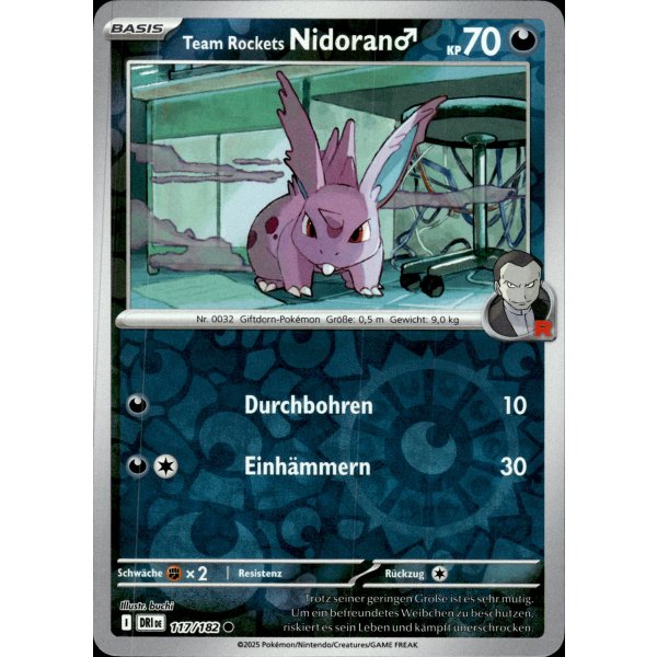 Team Rockets Nidoran♂ 117/182 REVERSE HOLO