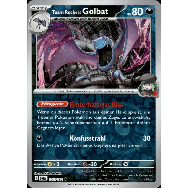 Team Rockets Golbat 121/182 REVERSE HOLO