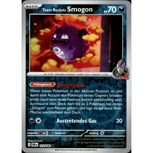 Team Rockets Smogon 125/182 REVERSE HOLO