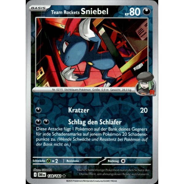 Team Rockets Sniebel 128/182 Holo REVERSE HOLO