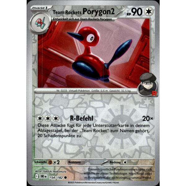 Team Rockets Porygon2 154/182 REVERSE HOLO