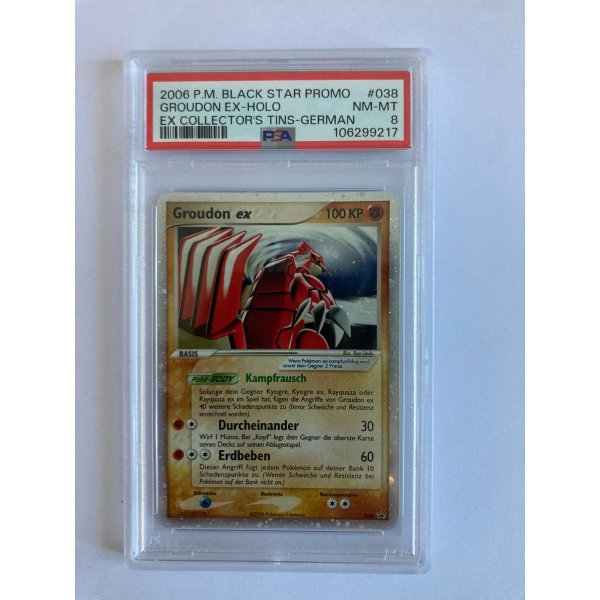 2006 POKEMON BLACK STAR PROMO GROUDON 038 NM MT PSA 8