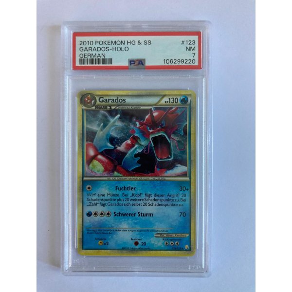2010 POKEMON GARADOS HOLO HG&amp;SS 123/123 NM PSA 7