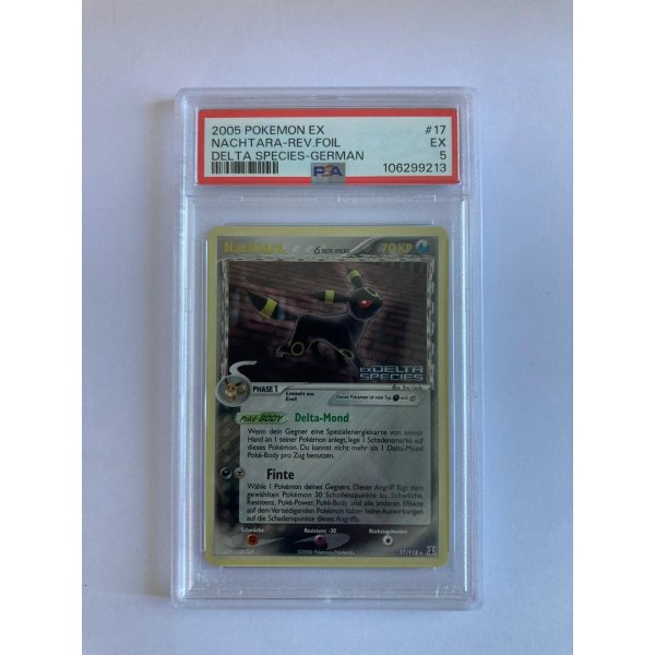 2005 POKEMON DELTA SPECIES NACHTARA 17/113 EX PSA 5