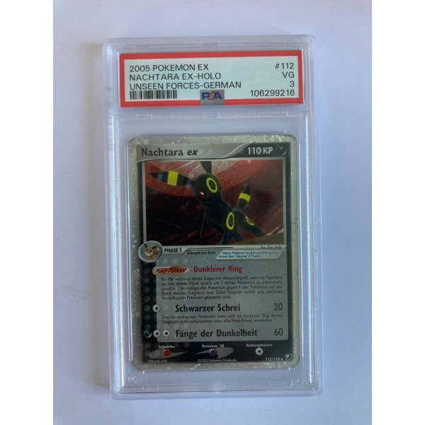 2005 POKEMON  NACHTARA EX 112/115 PSA 3 VG  UNSEEN FORCES