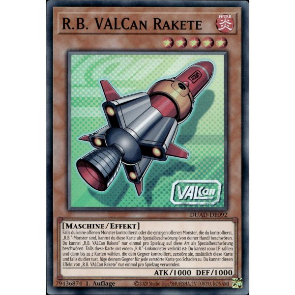 R.B. VALCan Rakete DUAD-DE092