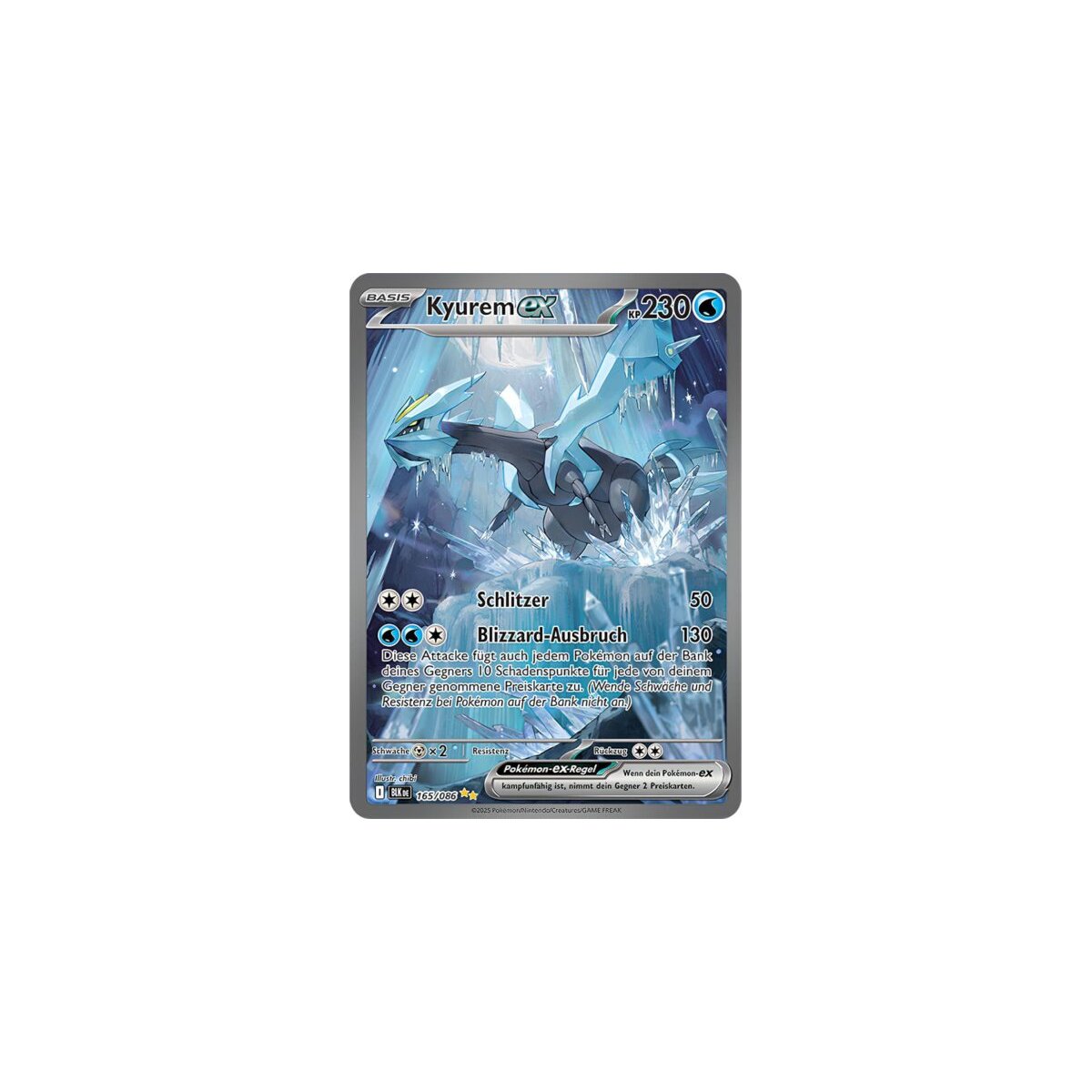 Kyurem-ex 165/086 Special Illustration Rare Schwarze Blitze
