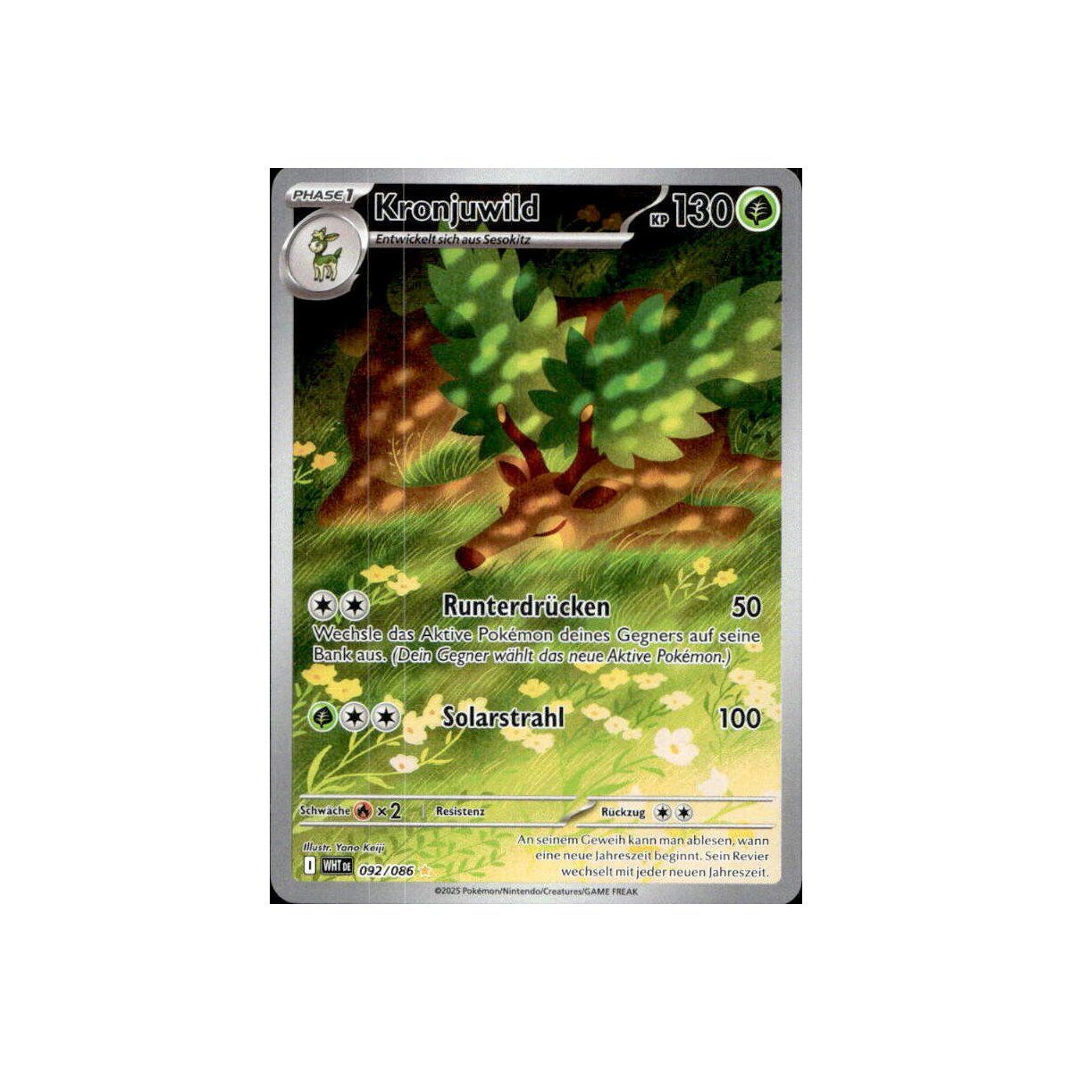 Kronjuwild 092/086 Illustration Rare Weiße Flammen Pokemon Karte