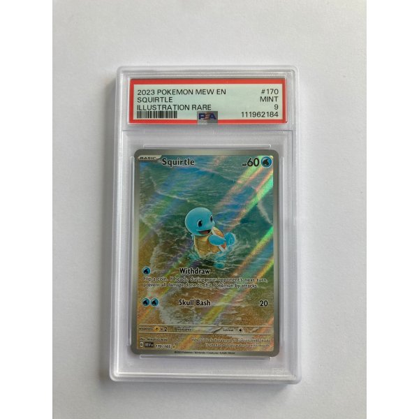 2023 POKEMON MEW EN SQUIRTLE ILLUSTRATION RARE MINT PSA 9
