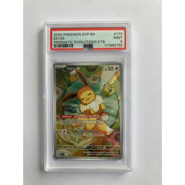 2025 POKEMON SVP EN EEVEE PRISMATIC EVOLUTIONS ETB MINT PSA 9