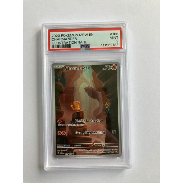 2023 POKEMON MEW EN CHARMANDER ILLUSTRATION RARE MINT PSA 9