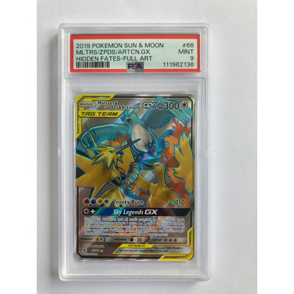 2019 POKEMON SUN &amp; MOON MLTRS/ZPDS/ARTCN.GX HIDDEN FATES-FULL ART MINT PSA 9