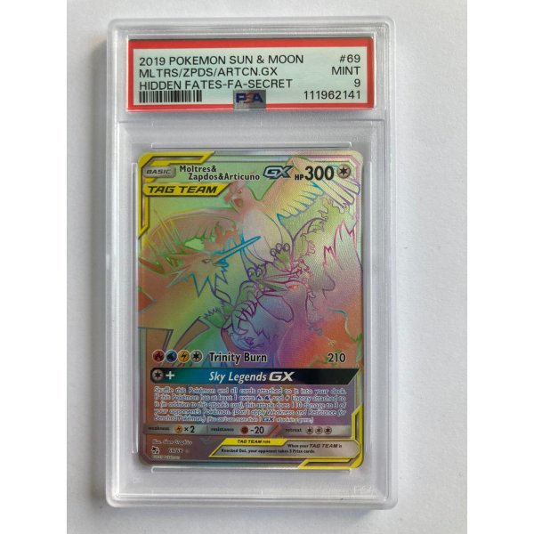 2019 POKEMON SUN &amp; MOON MLTRS/ZPDS/ARTCN.GX HIDDEN FATES-FA-SECRET MINT PSA 9
