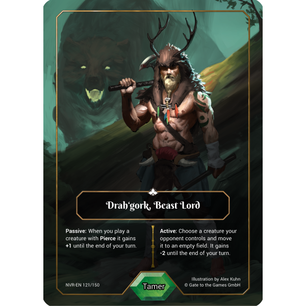 Drah&rsquo;gork, Beast Lord NVR-EN121 Ornament Foil (english)