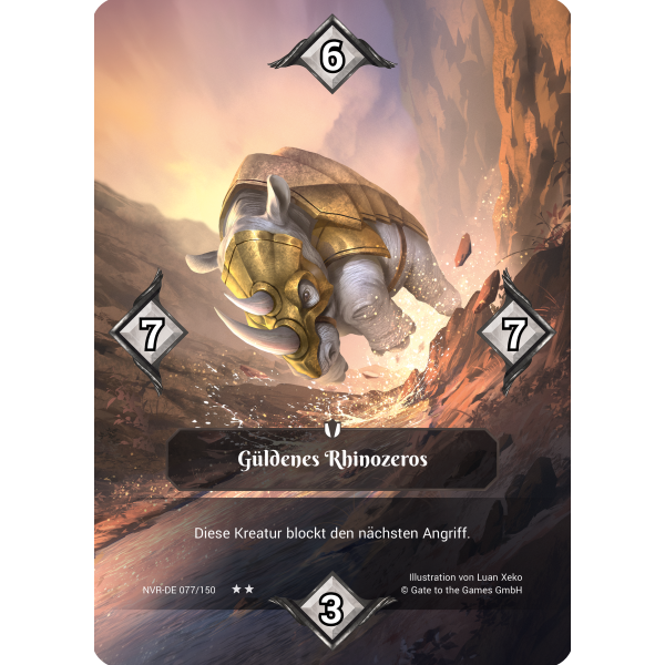 G&uuml;ldenes Rhinozeros NVR-DE077 Parallel Foil (deutsch)