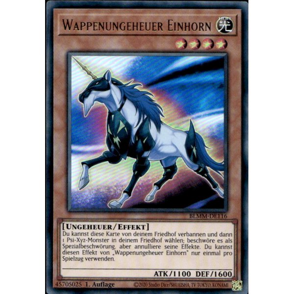 Wappenungeheuer Einhorn BLMM-DE116 (Ultra Rare)