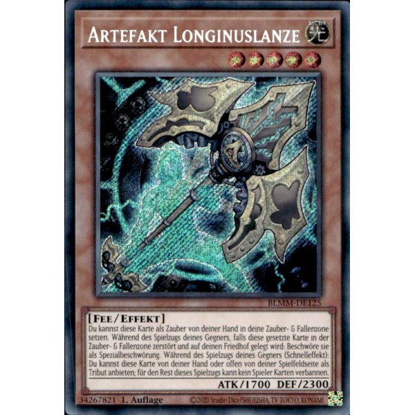 Artefakt Longinuslanze BLMM-DE125 (Secret Rare)