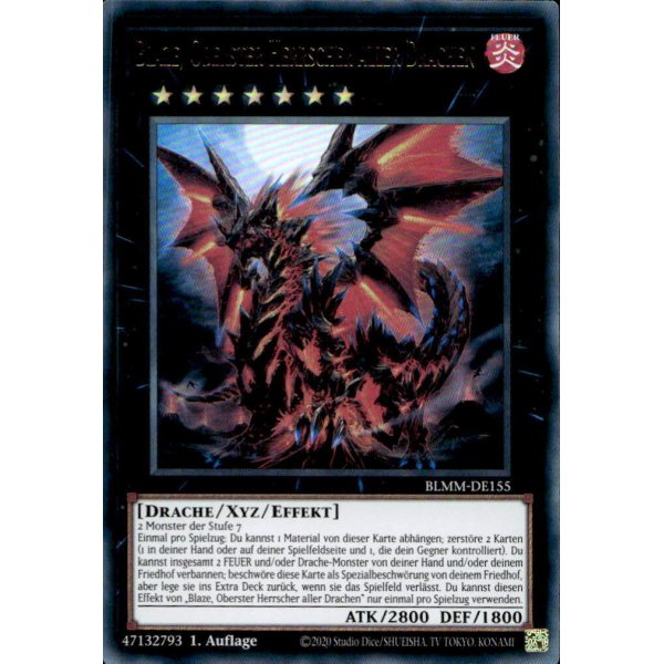Blaze, Oberster Herrscher aller Drachen BLMM-DE155 (Ultra Rare)