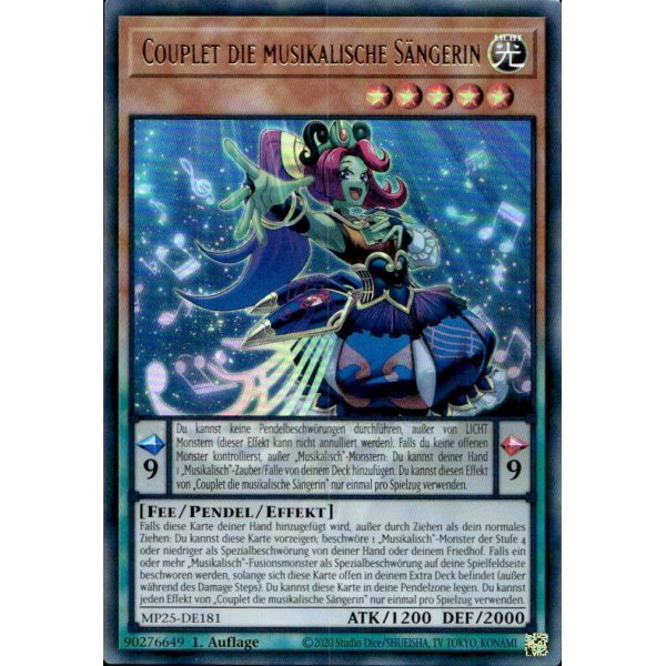 Couplet die musikalische S&auml;ngerin MP25-DE181