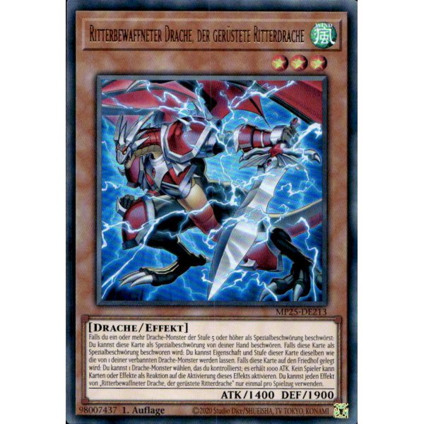 Ritterbewaffneter Drache, der ger&uuml;stete Ritterdrache MP25-DE213