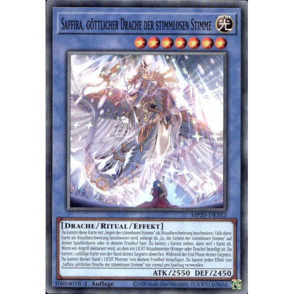 Saffira, g&ouml;ttlicher Drache der stimmlosen Stimme MP25-DE352