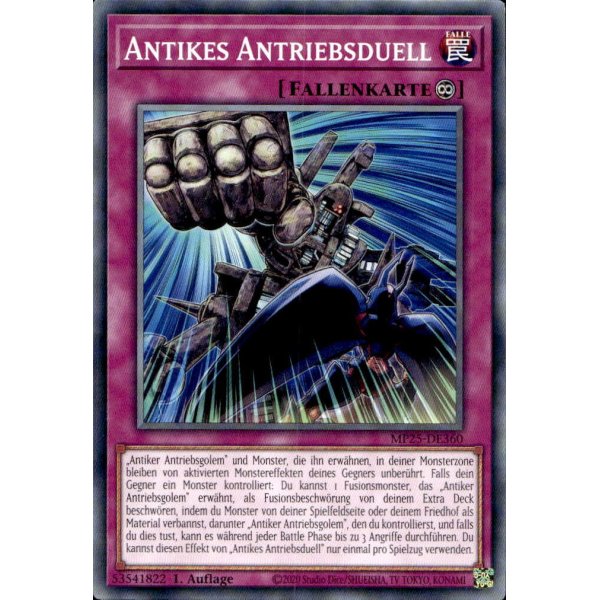Antikes Antriebsduell MP25-DE360