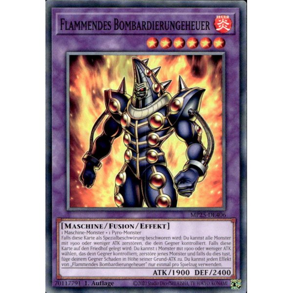 Flammendes Bombardierungeheuer MP25-DE406