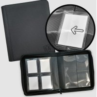4-Pocket Toploader Zippered-Binder - Schwarz