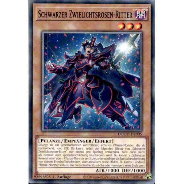 Schwarzer Zwielichtsrosen-Ritter DOOD-DE005
