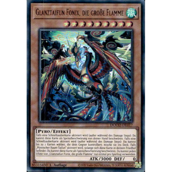 Glanztaifun Fonix, die gro&szlig;e Flamme DOOD-DE017 (Ultra Rare)