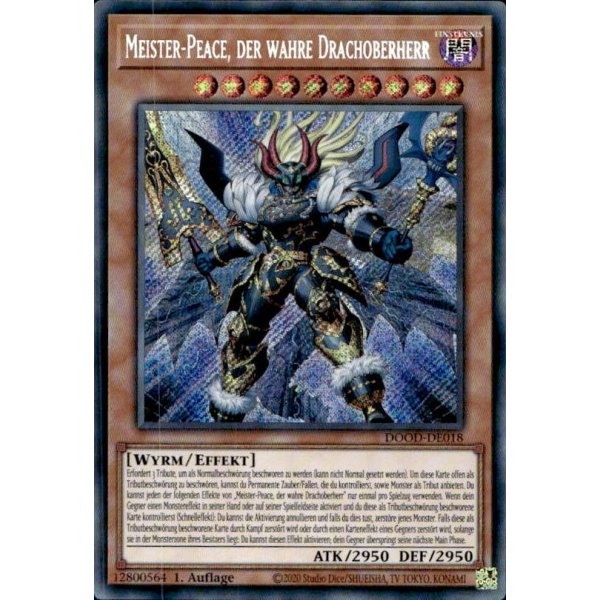 Meister-Peace, der wahre Drachoberherr DOOD-DE018 (Secret Rare)
