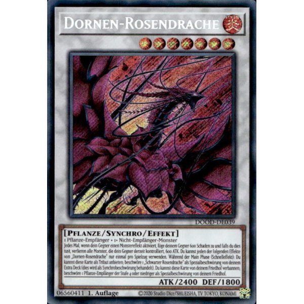 Dornen-Rosendrache DOOD-DE039 (Secret Rare)