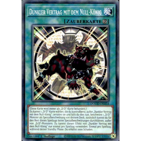 Dunkler Vertrag mit dem Null-K&ouml;nig DOOD-DE054