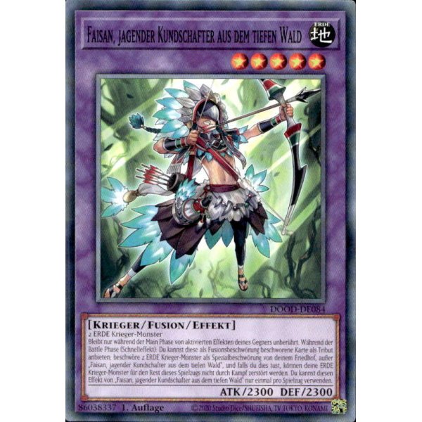 Faisan, jagender Kundschafter aus dem tiefen Wald DOOD-DE084
